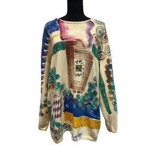 Vtg Kolorway Artsy Sweater